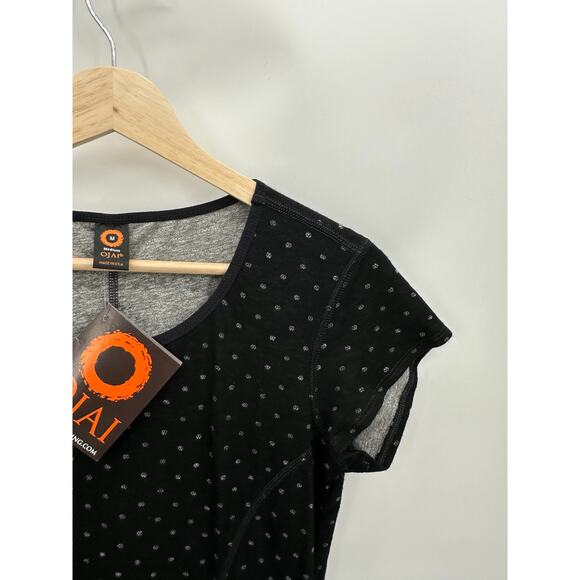 Ojai Excursion Black Polka Dot Dress Size M NWT Fit & Flare Viscose Stretch - Picture 4 of 9